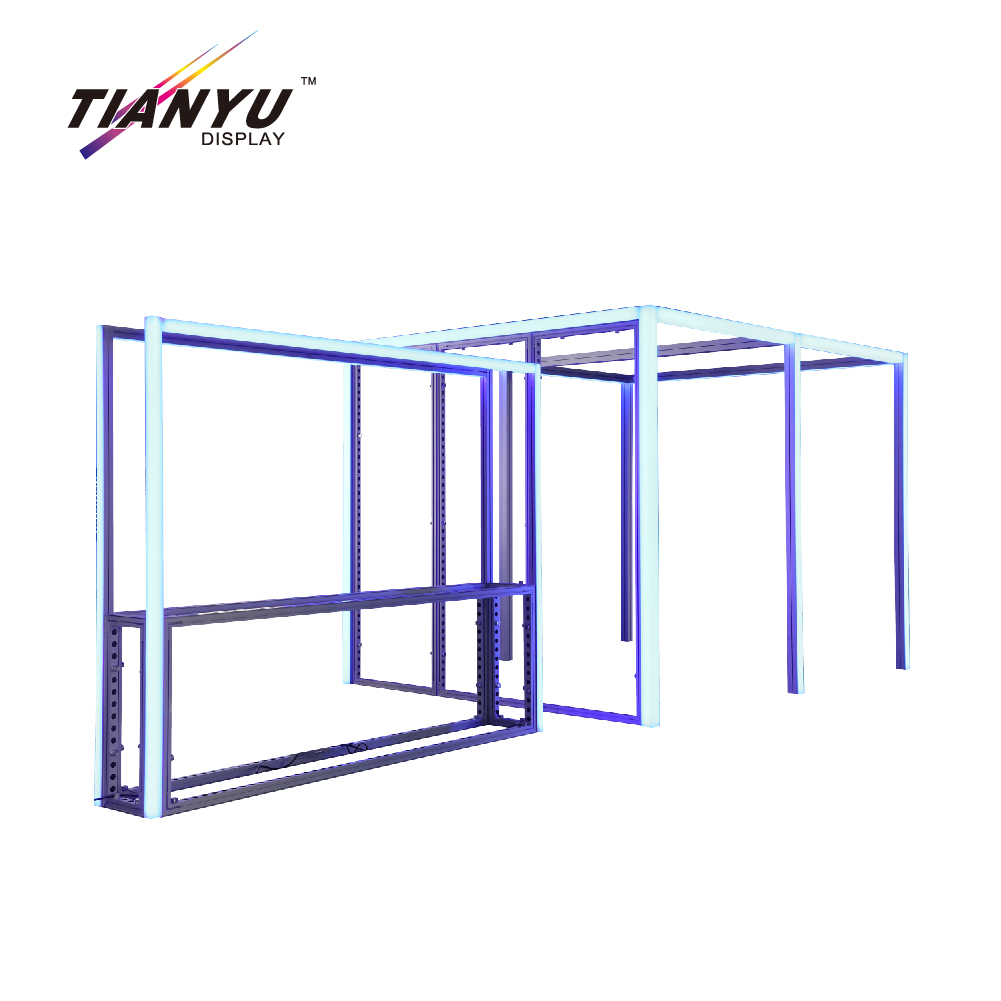 Tianyu Luxury 2 Floor Exhibition Booth Manufacturer Customized Technology Design Eg Lightbox Booths Exhibition Stand Ecofriendly
