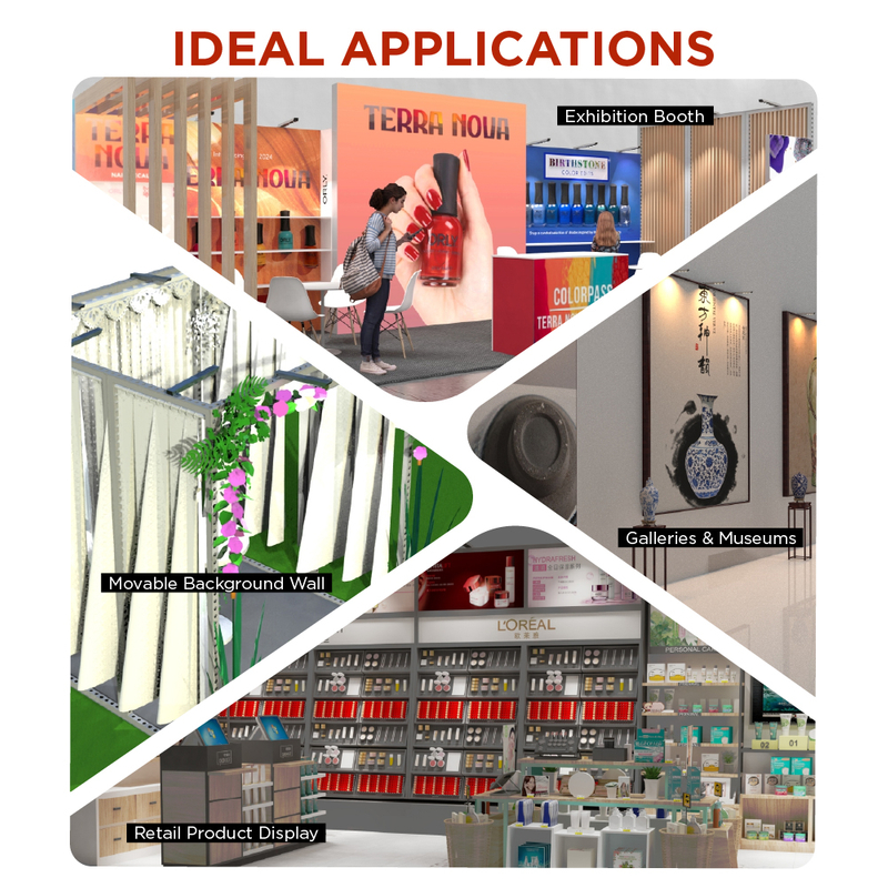 Linkable Modular Spotlight, DC 24V, Slide-in Base Tool-free Installation, for Trade Show Booth