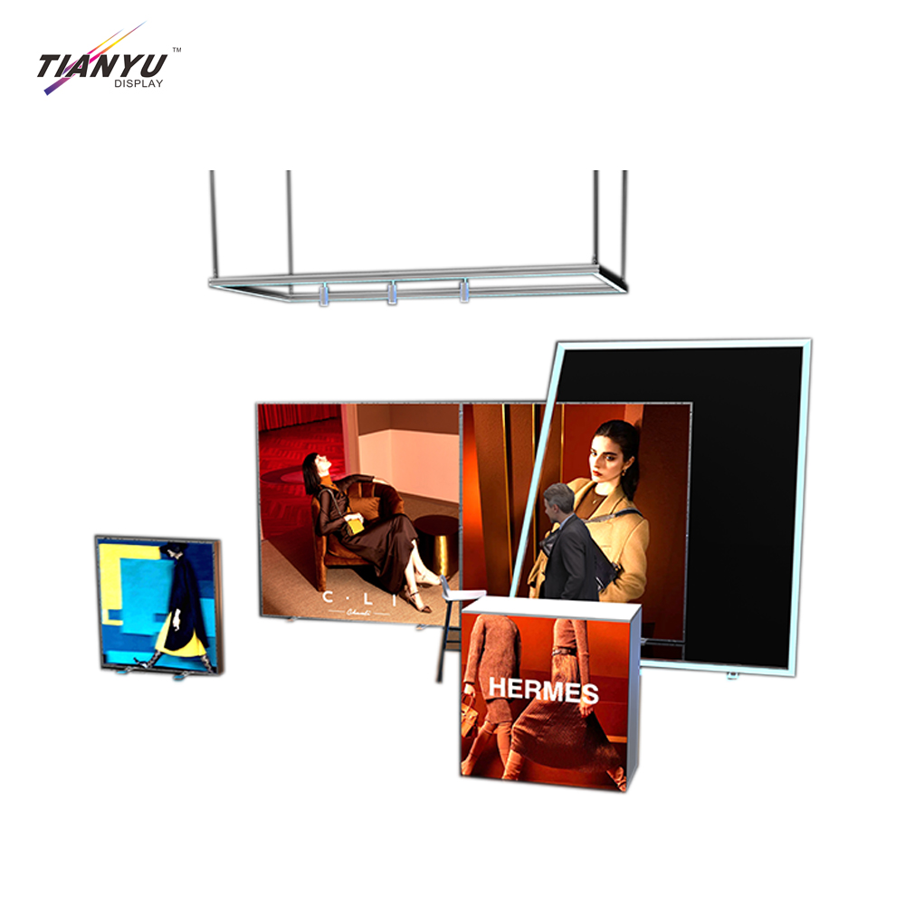 TIANYU New System Trade Show Display Advertising Light Boxes Exhibition Booth