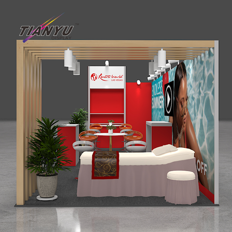 Tianyu Easy Assemble Aluminium Custom Build Exhibition Stand Design Company Beauty Expo Booth Tradeshow Exhibit Booth