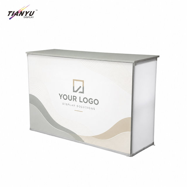 TIANYU 500*1500*1000mm Portable Fabric Reception Counter with LED Light