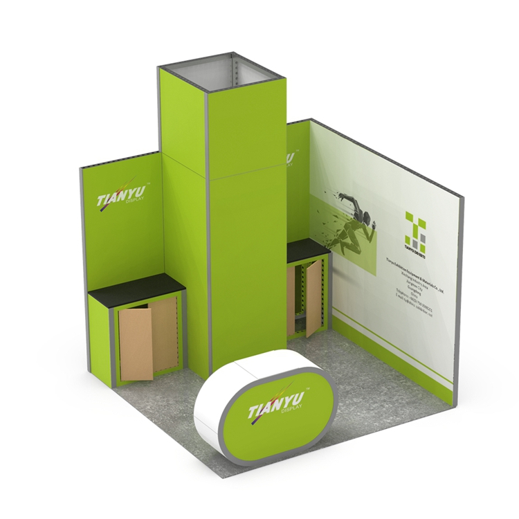 3x3m Custom easy install trade show exhibit booths contractor