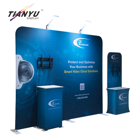 Tianyu Suppliers Trade Show Booth Aluminium Exhibition Backdrop Banner Stand with Led Light