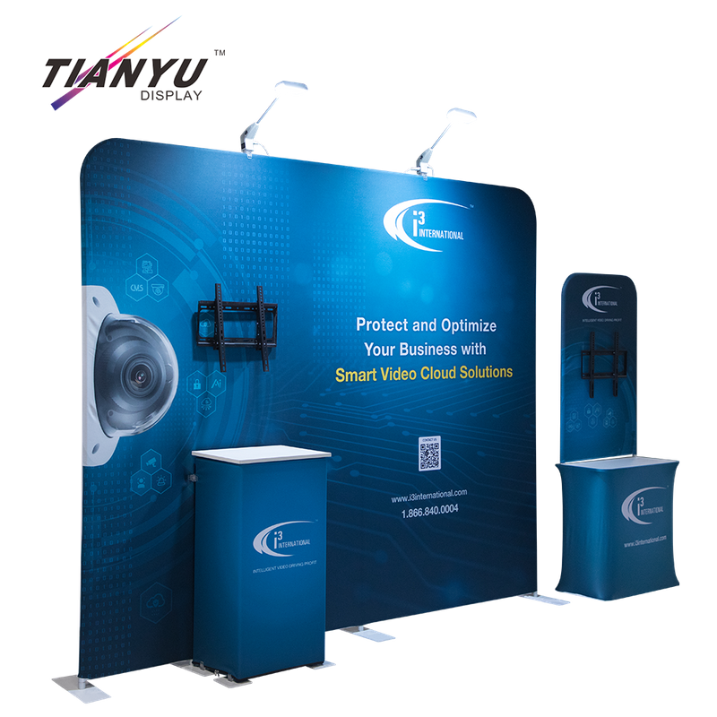 Tianyu Suppliers Trade Show Booth Aluminium Exhibition Backdrop Banner Stand with Led Light
