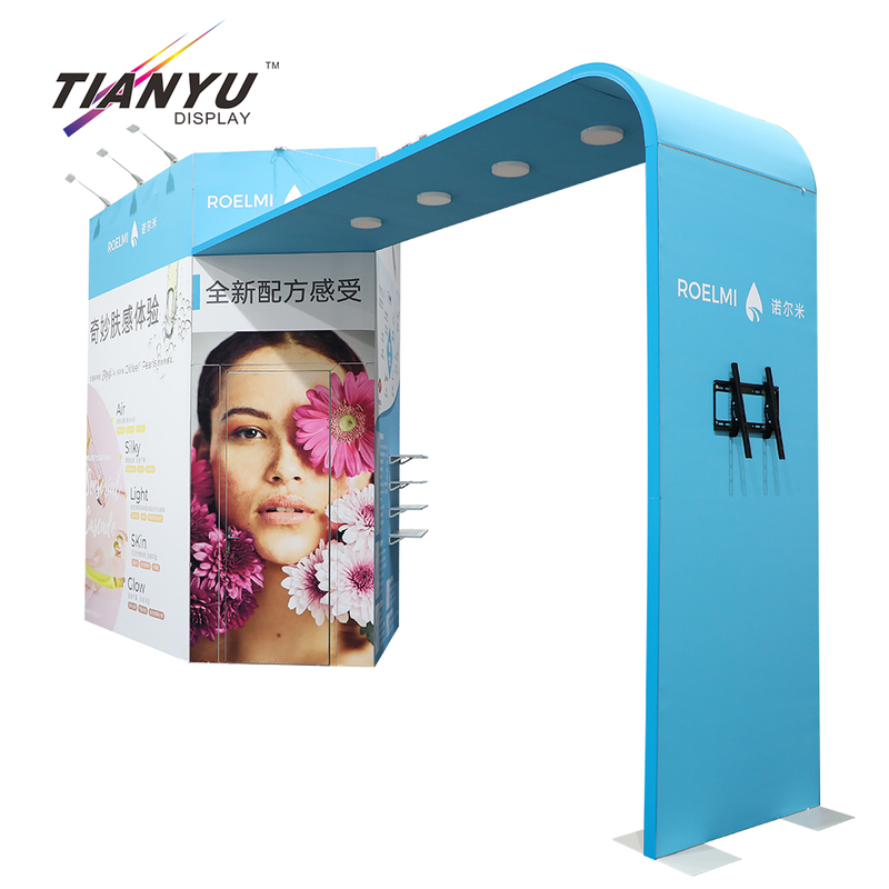 Tianyu Convention Storage Booth Room Exhibit Backdrop Display Exhibition Fair Stand with Shelf