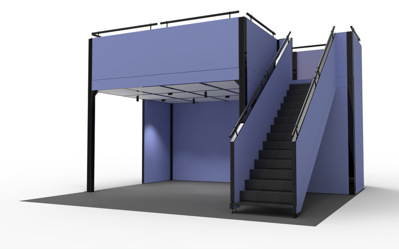 Tianyu wholesale aluminum profile tube standard trade show exhibition booth construction 2 floor double deck exhibit