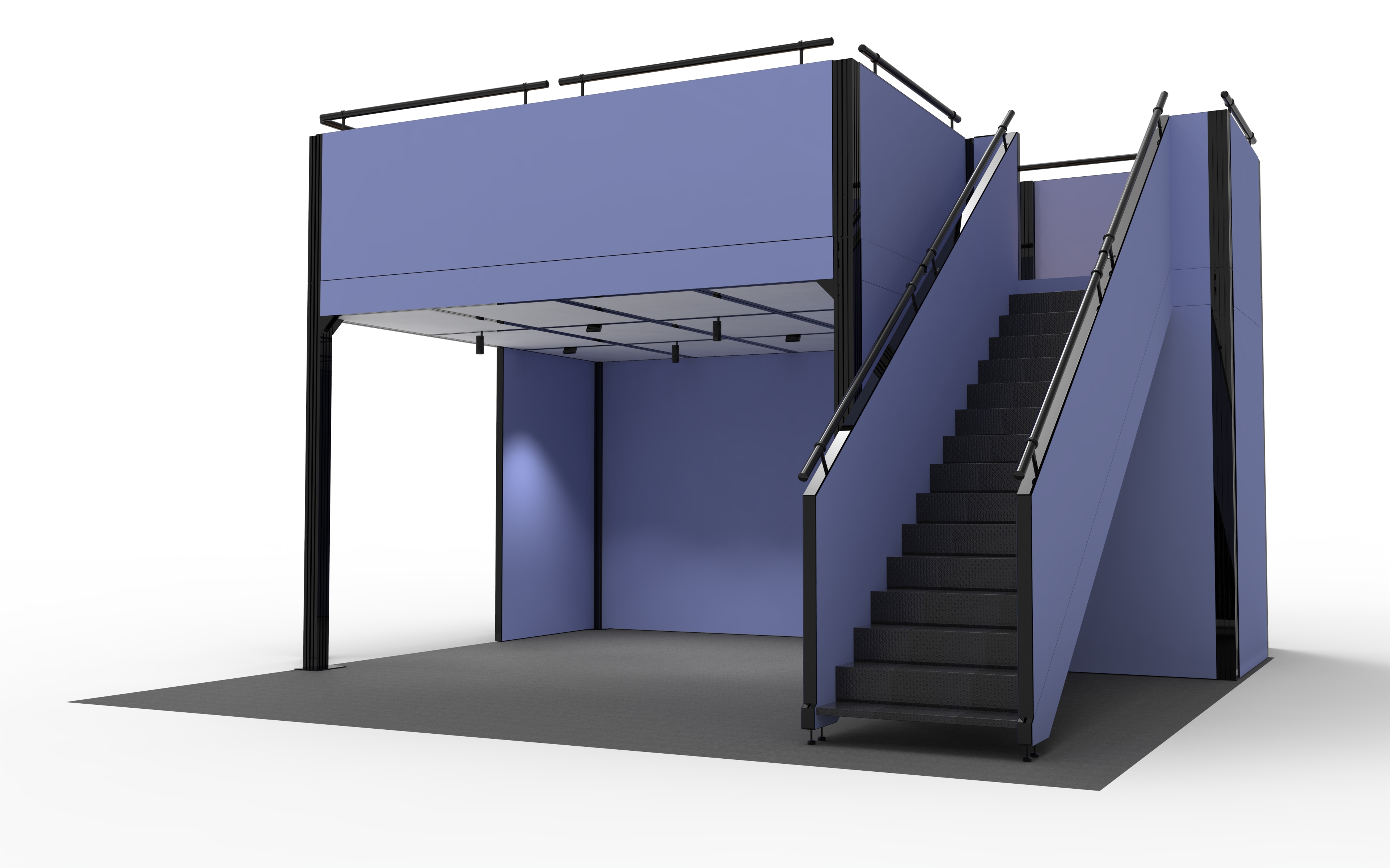 Tianyu wholesale aluminum profile tube standard trade show exhibition booth construction 2 floor double deck exhibit