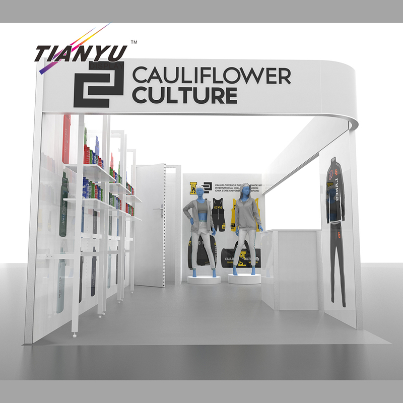 Tianyu Fashion Expo Garment Clothing Stand Event Vendor Exhibition Booth Display Clothes 4x3 Fast