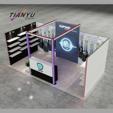 Tianyu Modern Aluminum Profile Customizable Backlit Exhibit System Booth Led Desgin Immersive Visual Product Trade Show Display on Exhibition Booth