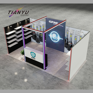 Tianyu Modern Aluminum Profile Customizable Backlit Exhibit System Booth Led Desgin Immersive Visual Product Trade Show Display on Exhibition Booth