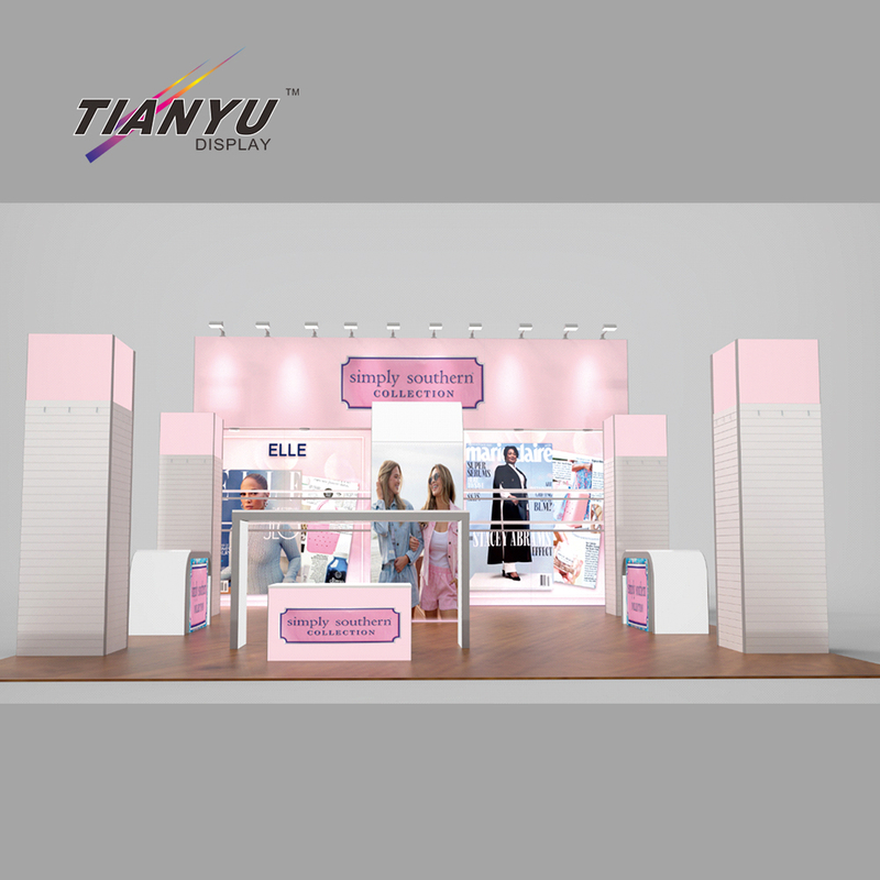 TIANYU Portable Modular Expo Exhibition Booth Product Display Cosmetics Shelves Exhibition Stands Beauty for Exhibition