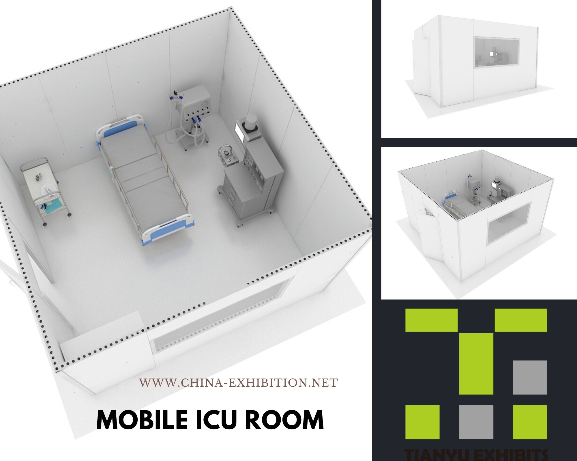  Isolation cabin for ICU room