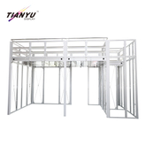 TIANYU New Design Recycle 2 Story Fair Stand Two Floor Exhibition House Aluminum Double Deck Trade Show Booth