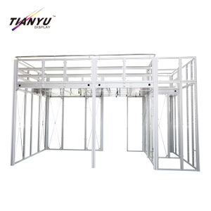 TIANYU New Design Recycle 2 Story Fair Stand Two Floor Exhibition House Aluminum Double Deck Trade Show Booth