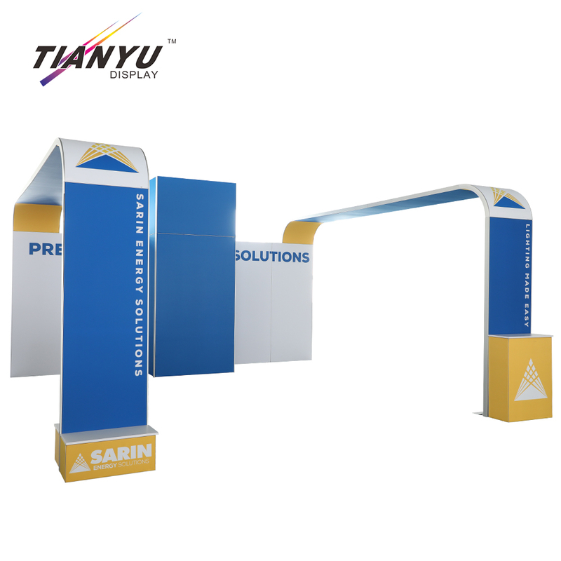 Tianyu hot sale M-series system feel free tools easy assemble exhibition modular stand aluminum trade show booth 6 x 6