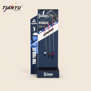 Modular Golf Club Display Rack Professional Sports Equipment Display Stand With Perforated Aluminum Frame for Retail Shop Store