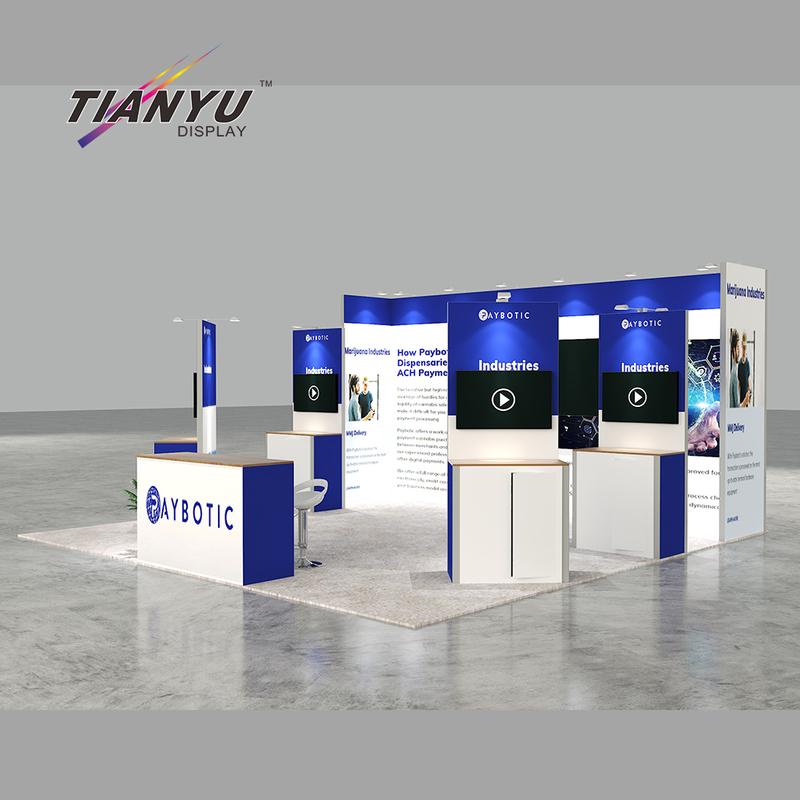 Tianyu Bespoke Exhibition Design Company 3x3 6x6 Custom Exhibition Stands with TV Stand