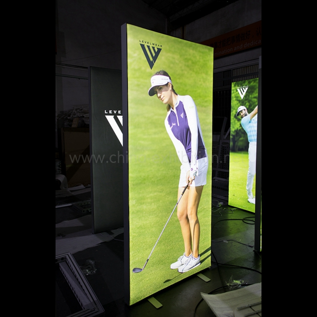 Custom seg advertising aluminium led frameless fabric light box 