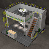 Two Story Custom Modular Popular Easy Double Deck Booth