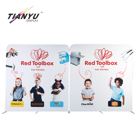 Portable Custom Double Side Tension Fabric Advertising Showcase Display Exhibition Backdrop Stand