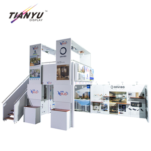 Tianyu Eco-friendly Custom 5x9 Two 2 Story Tradeshow Fair Stand Recycle Aluminum Material Double Deck Booth