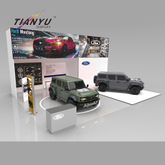 TIANYU Free Layout Design Aluminum Materials Car Showcase Led Exhibition Booth Light Box Manufacturer in Chinese with Floor