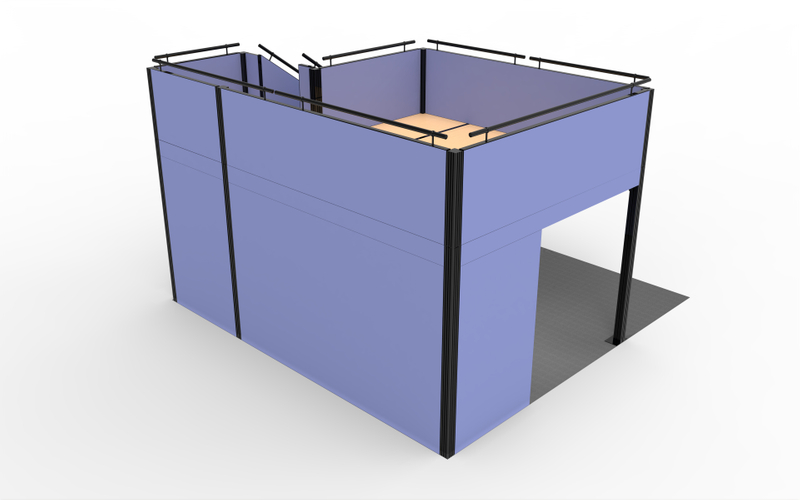 Tianyu wholesale aluminum profile tube standard trade show exhibition booth construction 2 floor double deck exhibit