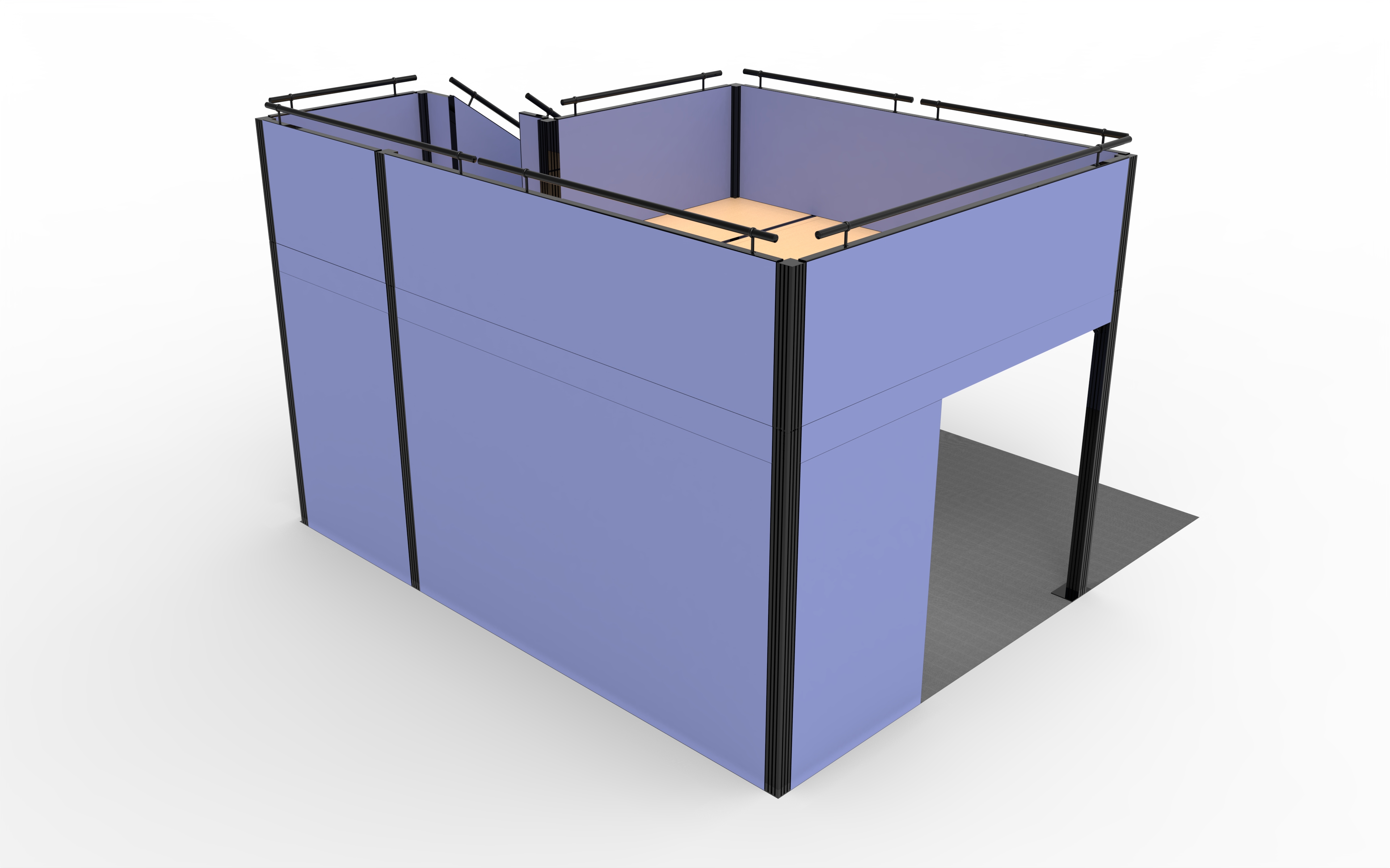 Tianyu wholesale aluminum profile tube standard trade show exhibition booth construction 2 floor double deck exhibit