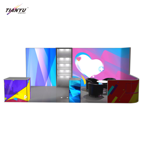 TIANYU Counter Front Clothing Exhibition Stand Trade Show Booth Display 10x10 Portable Inside Beauty Reception Desk
