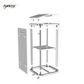 TIANYU Nail Tall Reception Desk Custom Exhibition Stand Display Pop Up with Shelves Trade Show
