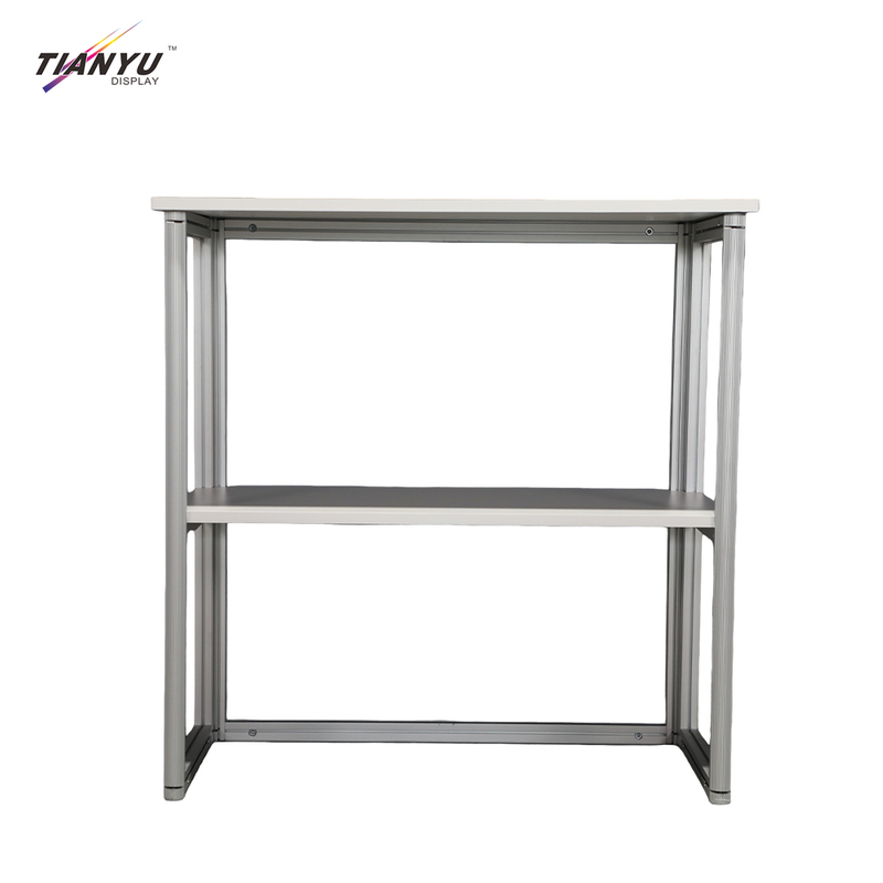 Folding Front Desk Mobile Foldable Reception Desk Portable Counter for Office Exhibition Event Temporary Use Easy Assembly