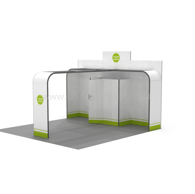 Aluminum trade show equipment 3d design 20x20 exhibit booth