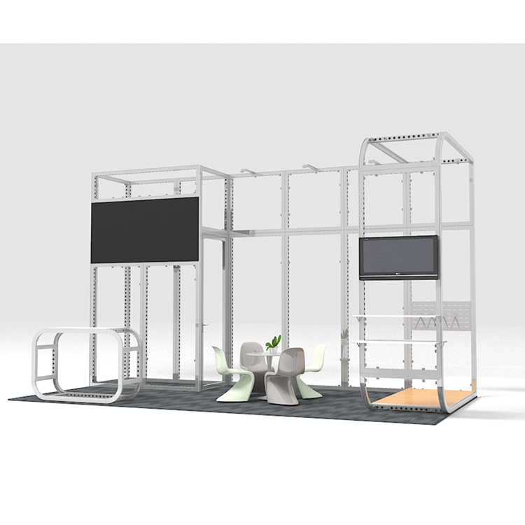 Custom portable modular trade show led screen video wall booth