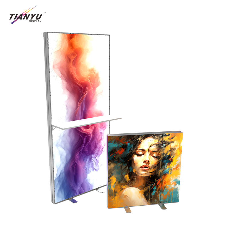 TIANYU New System Trade Show Display Slim Aluminum Frame LED Light Box Modular Customizable Shape Exhibition Booth Easy Setup