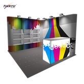 TIANYU Modular Exhibition Stand Manufacturer School Trade Show Totem Display Circular Reception Desk