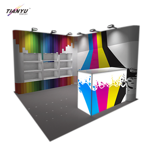 TIANYU Modular Exhibition Stand Manufacturer School Trade Show Totem Display Circular Reception Desk