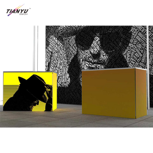 TIANYU Front Led Screen for Display at Trade Show Barber Shop Reception Desk Exhibition Stand Backdrop
