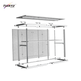 TIANYU Counter Trade Show Booth Display with Shelves Aluminum Reception Desk Clinic Door-exhibition-stand