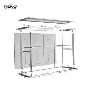 TIANYU Counter Trade Show Booth Display with Shelves Aluminum Reception Desk Clinic Door-exhibition-stand