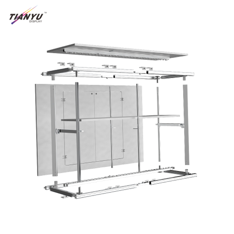 TIANYU Counter Trade Show Booth Display with Shelves Aluminum Reception Desk Clinic Door-exhibition-stand