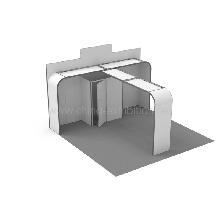 Aluminum trade show equipment 3d design 20x20 exhibit booth