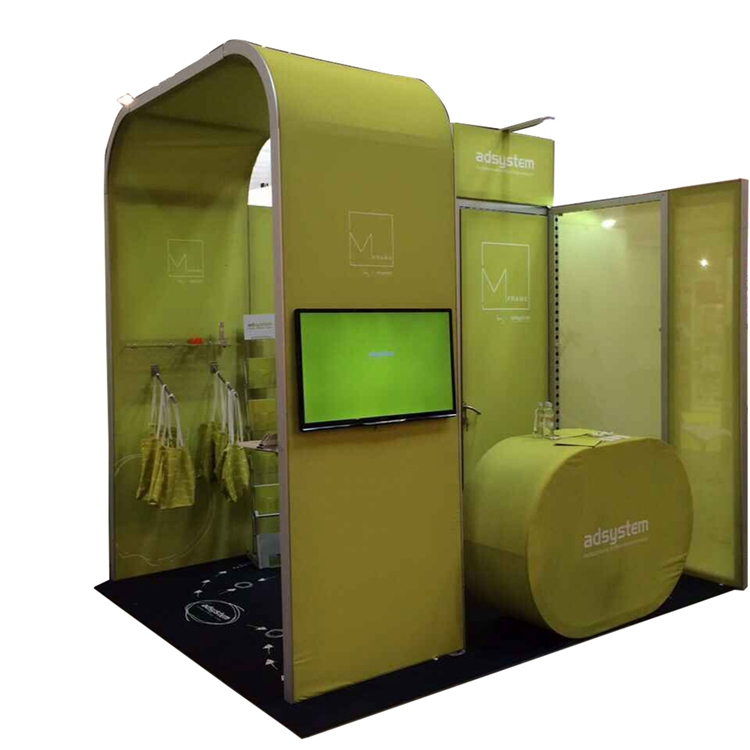 Custom portable modular trade show led screen video wall booth