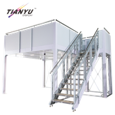 4x4m 4x6m Aluminum Trade Show Exhibition Double Deck Booth