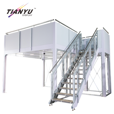 4x4m 4x6m Aluminum Trade Show Exhibition Double Deck Booth