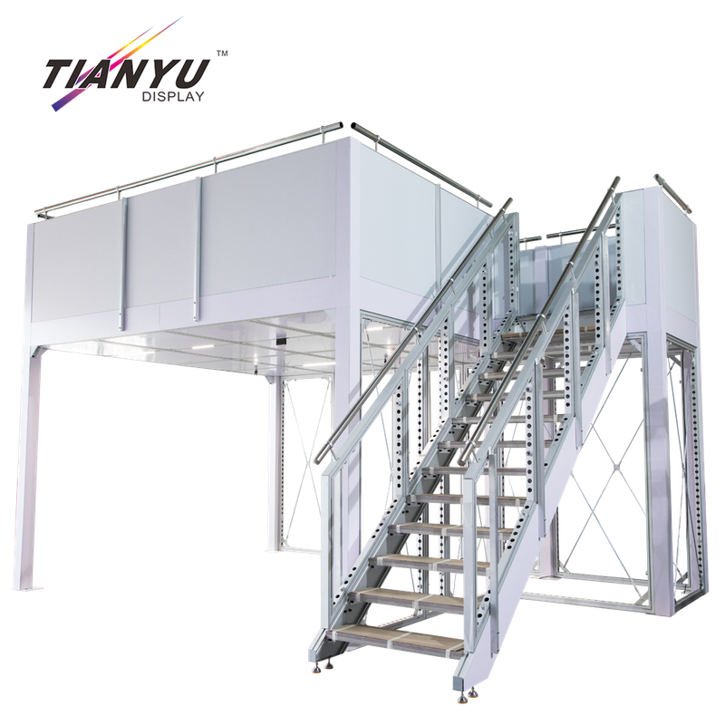 4x4m 4x6m Aluminum Trade Show Exhibition Double Deck Booth