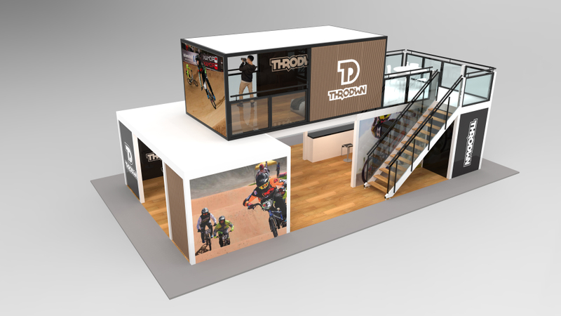 Tianyu High End Modular Aluminum Frame Design 2 Story Container Double Deck Booth Exhibition Stand for Sale