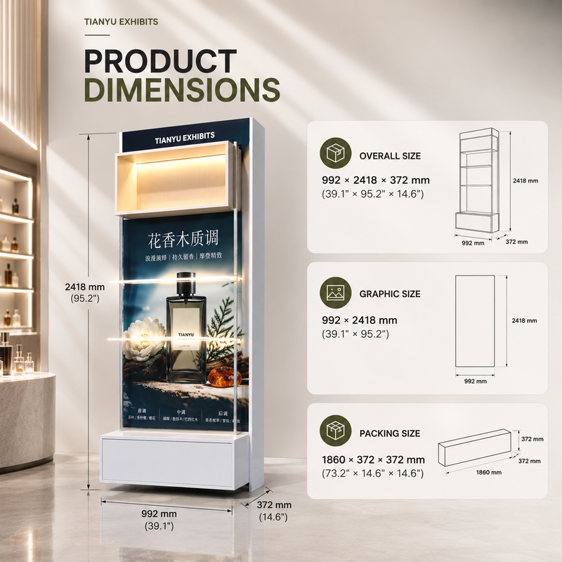 Universal Lightweight Aluminum Modular Display System Backlit Retail Wall Showcase Perforated Profile Rack Easy Assembly Stand