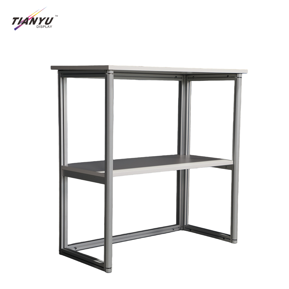 Folding Front Desk Mobile Foldable Reception Desk Portable Counter for Office Exhibition Event Temporary Use Easy Assembly