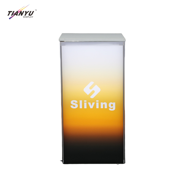 TIANYU 500*500*1000mm Portable Fabric Reception Counter with LED Light
