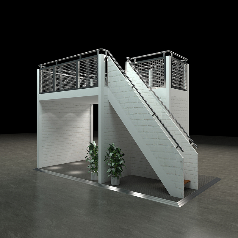 Two Story Custom Modular Popular Easy Double Deck Booth